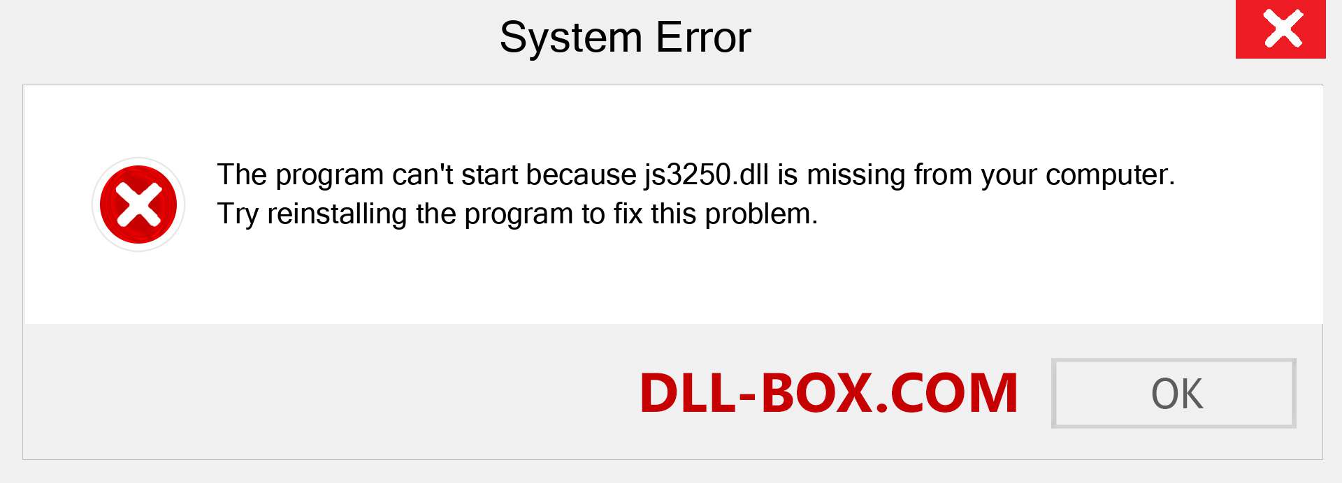  js3250.dll file is missing?. Download for Windows 7, 8, 10 - Fix  js3250 dll Missing Error on Windows, photos, images
